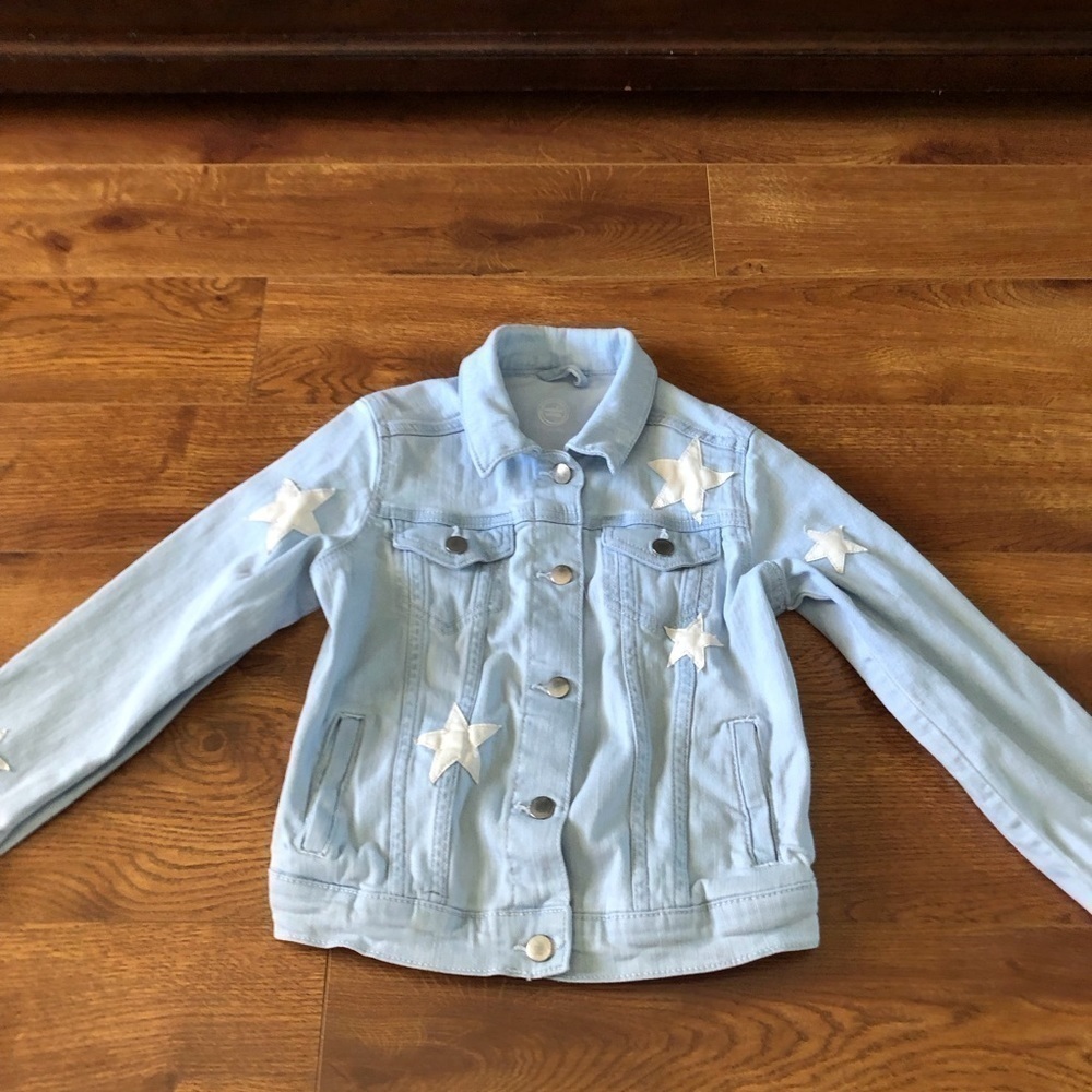 Wonder Nation light wash denim jacket with Stars in size S (6-6x)